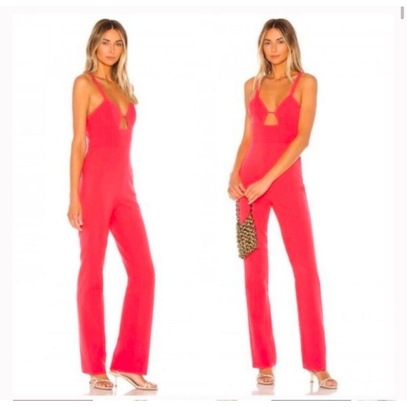 NBD Revolve Citrine Jumpsuit Pantsuit in‎ Coral Pink - S 0039 - Picture 1 of 12